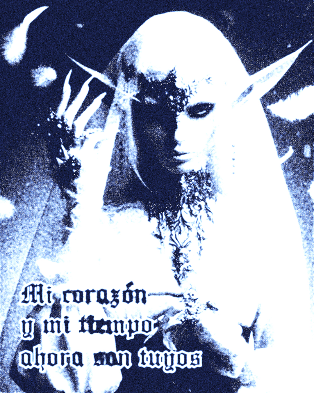 Usign IA I made this poster and some expermient texture I made